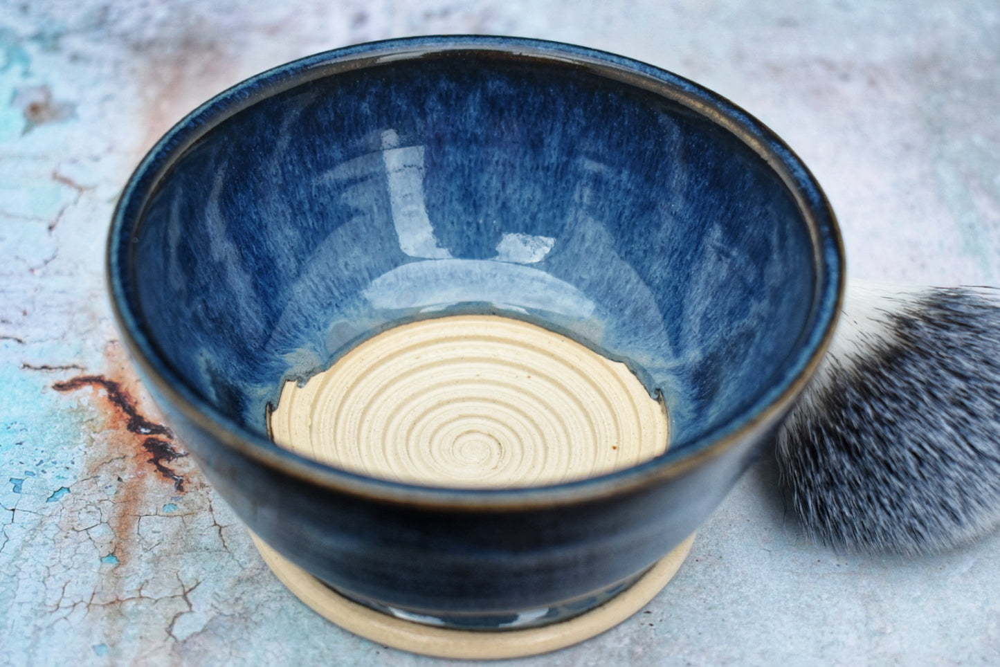 Ceramic Shaving Bowl, Lather Bowl for Traditional Shave, Suribachi